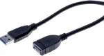Tecline 532459 USB 3.0 pikenduskaabel, USB-A pistik &ndash; USB-A pesa, 5 Gbit/s, 0,5 m, must