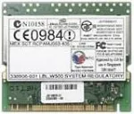 HP W500 Mini PCI traadita v&otilde;rguadapter, Mini PCI-kaart, 802.11b/g