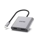 Videokaabli adapter UNITEK V1404A 0,15 m USB USB-C 2 x DisplayPort