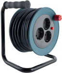 REV kaablirull mini 3-pistikupesaga 10 m petrol/must mudel 0010042100