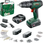 BOSCH UniversalImpact 18V Juhtmeta L&ouml;&ouml;kpuur (Roheline/Must, 2x1,5Ah Li-Ion, 241-osa komplekt)