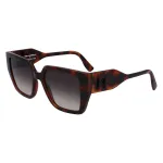 KARL LAGERFELD KL6098SN-240 Naiste kandilised atsetaatp&auml;ikeseprillid - pruun Havana raam, pruun gradientl&auml;&auml;ts - 52/19/140 mm