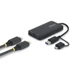 StarTech.com 107B-USB-HDMI-2 USB 3.0 kahe HDMI-adapter, USB-A/USB-C, 1x 4K30 + 1x 1080p
