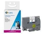G&G Ninestar satiinlint &uuml;hilduv Brother TZe-R231, 12mm x 4m, punane