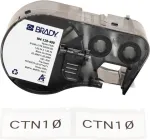 Brady B-427 isekleepuv vin&uuml;&uuml;l siltide kassett BMP21-PLUS, BMP21-LAB, M210, M211 jaoks &ndash; 25,4 mm x 19,05 mm, valge/l&auml;bipaistev, p&uuml;siv akr&uuml;&uuml;lliiim, termosiirde (M4-128-499)