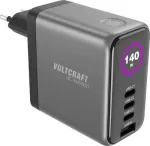 VOLTCRAFT UC-140W01 140W GaN USB-C PD seinatavaline laadija 3x USB-C ja 1x USB-A, must VC-17776050