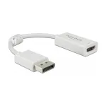 Video kaabli adapter DeLOCK 63936 DisplayPort HDMI-le 0,1 m valge