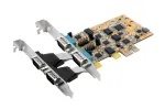 EXSYS EX-45034IS 4-pordiline RS-232 PCI Express seeriaportide kaart 2,5kV optilise isolatsiooniga
