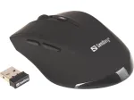 Sandberg Wireless hiir Pro, paremak&auml;eline, optiline, RF-juhtmevaba, 1600 DPI, must