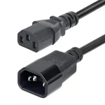 StarTech.com 4,5m (15ft) pikendusjuhe, C14-C13 PDU toitejuhe, 15A 250V, 14AWG, vahelduvvoolu toitekaabel PDU/toiteploki jaoks, KEMA-KEUR sertifitseeritud