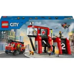 Konstruktsioonim&auml;nguasi LEGO City tulet&otilde;rjedepoo p&ouml;&ouml;rdredeliga s&otilde;idukiga 60414 &mdash; 843 detaili, 5 minifiguuri, 220&times;320&times;140 mm