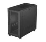 19-tolline rack-kapp LANBERG FF01-6222-23B 22U 600x1200 mm must perforeeritud ustega