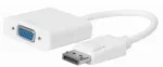 Microconnect DPVGA15CMW aktiivne DisplayPort 1.2&ndash;VGA (HD-15) adapter, isa/emane, 0,15 m, 1080p 60 Hz, valge