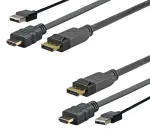 Vivolink PROHDMIUSBDP1 videokaabli adapter 1 m DisplayPort HDMI + USB Must