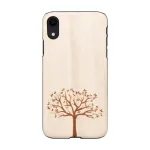 Nutitelefoni &uuml;mbris man and wood iPhone XR jaoks &ndash; &otilde;unapuu puit, must viimistlus