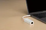 D-Link USB-C Gigabit Etherneti adapter, juhtmega, USB Type-C, Ethernet, 1000 Mbit/s, valge