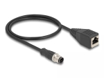 v&otilde;rgukaabel DeLOCK M12 kaabel D-coded 4 pin male to RJ45 female Cat5e 0.5m Must
