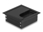 Kaablil&auml;biviik DELOCK 66855 laua jaoks, must, 80&times;80&times;28 mm, 1 tk