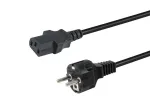 Equip 112111 toitekaabel CEE 7/7 &ndash; IEC C13, pistik/pesa, PVC, 3 m, must