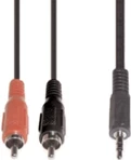 Audio kaabel e+p B 113/2 2.5m 2 x RCA to 3.5mm Must