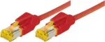 Tecline Premium - &uuml;henduskaabel - RJ-45 (M) kuni RJ-45 (M) - 50 cm - SFTP, PiMF -Cat.7 toorkaabel (kaabel) / CAT 6a (pordid) - varjestatud, halogeenivaba, takerdumisvastane - punane (70700R)