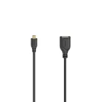 Hama Flexi-&otilde;huke USB-kaabel USB 2.0 0,15 m Micro-USB A-USB A Must