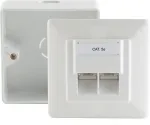 Pistikupesa karp RJ-45 valge ShiverPeaks BS74251-SET