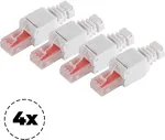 V&otilde;rgu pistik ShiverPeaks 75011-4 Cat. 6 T&ouml;&ouml;riistavaba RJ45 pistik, 8P8C