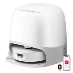 Tolmuimeja ja moppimisrobot Roborock Qrevo Curv 2 FlowX 5200 mAh akuga, 2,5 l automaatse t&uuml;hjendamise jaam, rakendusjuhtimine, valge