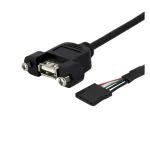 StarTech.com 1 ft paneelmonteeritav USB-kaabel - USB A emaplaadi p&auml;isekaablile F/F