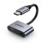 Ugreen CM193 USB-C - 3,5 mm heliadapter, 2-porti, hall
