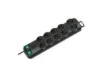 Brennenstuhl Primera-Line 10-pistikupesaga must 2m pikendusjuhe 1153300120, must, H05VV-F 3G1,5 toitekaabel 2,0 m