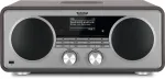 TechniSat DIGITRADIO 602 DAB+/FM/Internet Radio with Bluetooth, CD Player, and Qi Wireless Charging - Anthracite/Silver