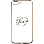 Guess Apple iPhone 7 Plus / 8 Plus Apple Heart TPU Case Gold