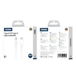 Jellico B1 Durable-Soft universaalne USB-C&ndash;USB-C andme- ja kiirlaadimiskaabel PD 20W, 1 m, valge