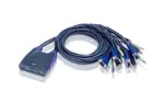 ATEN KVM-l&uuml;liti 4-pordine kaabel KVM USB + heli