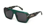 JUST CAVALLI Unisex Rectangular Sunglasses SJC101V5507LG Havana Acetate Brown Gradient Lens 55/18/145 mm