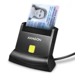 Axagoni universaalne lauapealne USB-kontaktiga nuti-/ID-kaardilugeja pika USB-A-kaabliga. Sobib eObanka rakendusele. nutikaardilugeja Sise USB 2.0 Must