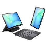 Dux Ducis DK Series klaviatuuriga &uuml;mbris Samsung Galaxy Tab S10 FE+ (Plus) jaoks, taustvalgustusega - must