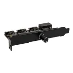Ventilaatori ja RGB LED kontroller Lamptron CFM36 PCI pesasse, must