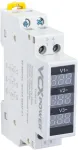 VCX DVM 3-faasiline modulaarne pinget n&auml;itav seade 80-500V AC DIN-liistule