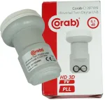 CORAB C120TWN Twin LNB muundur &ndash; 2 v&auml;ljundit, 40 mm kiiriti, madal m&uuml;ra 0,1 dB, ilmastikukindel F-t&uuml;&uuml;p