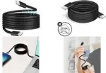LogiLink CU0231 Magnetiline USB-C andme- ja laadimiskaabel, 1m, must, 100W PD, USB 2.0