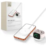 TECH-PROTECT A55 2-in-1 Magnetiline MagSafe juhtmevaba laadija 25W Qi2.2 Valge