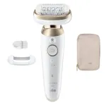 Braun Silk-&eacute;pil 9 Flex SES9-011 3D epilaator, m&auml;rg ja kuiv, valge/kuldne
