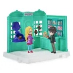 Wizarding World Harry Potter, Magical Minis Honeydukes maiustustepood 2 eksklusiivse figuuri ja 5 aksessuaariga, m&auml;nguasjad lastele alates 6. eluaastast