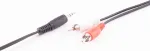 SHIVERPEAKS BASIC-S helikaabel, 2 x RCA isane 3,5 mm pistikule isane, 2,5 m, stereo, must BS30832-2.5