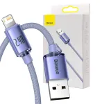 Baseus Crystal Shine kaabel USB-Lightning, 2,4A, 2m (lilla)
