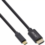 USB-ekraanikaabel InLine 64111 USB-C isane HDMI isasele 1m