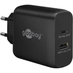 Goobay 65411 laadija mobiilseadmetele k&otilde;rvaklapid - nutitelefon - tahvelarvuti must vahelduvvool kiirlaadimine siseruumides (65411)